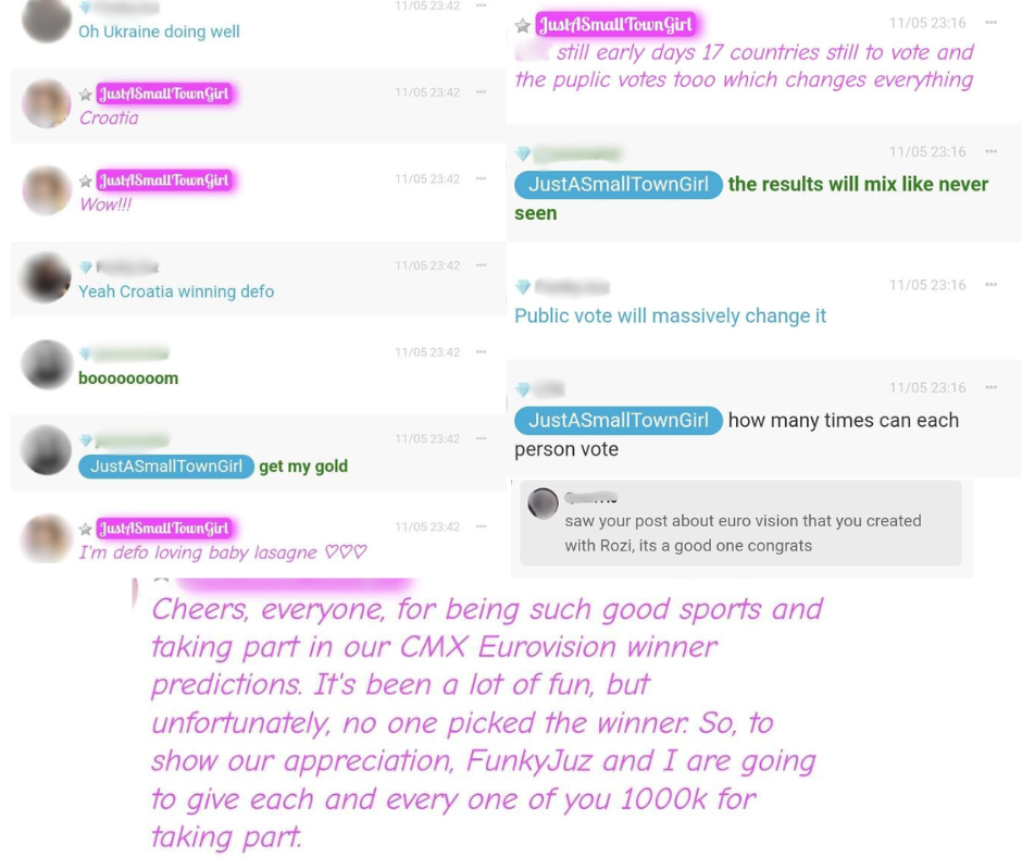 Eurovision 2024 at CMX Chat