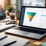 Professional website conversion optimization analysis showing user behavior, performance metrics, and design elements that drive leads and conversions
