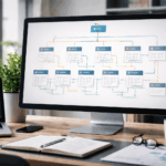 Website structure and site architecture for SEO at scale shown through interconnected pages and internal linking system