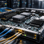 Bare metal server with exposed motherboard and network cables inside a production Kubernetes cluster running Cilium and eBPF